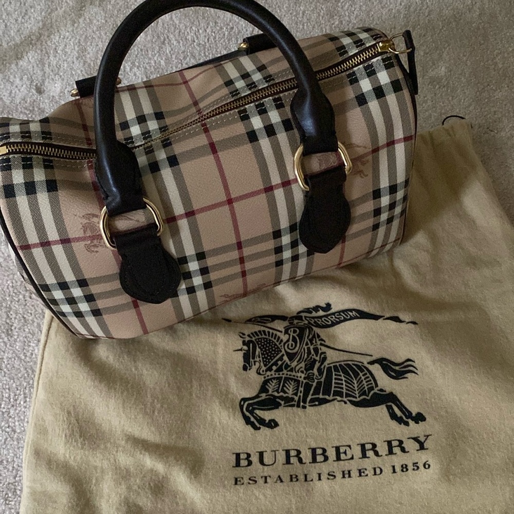 Burberry medium check bowling bag